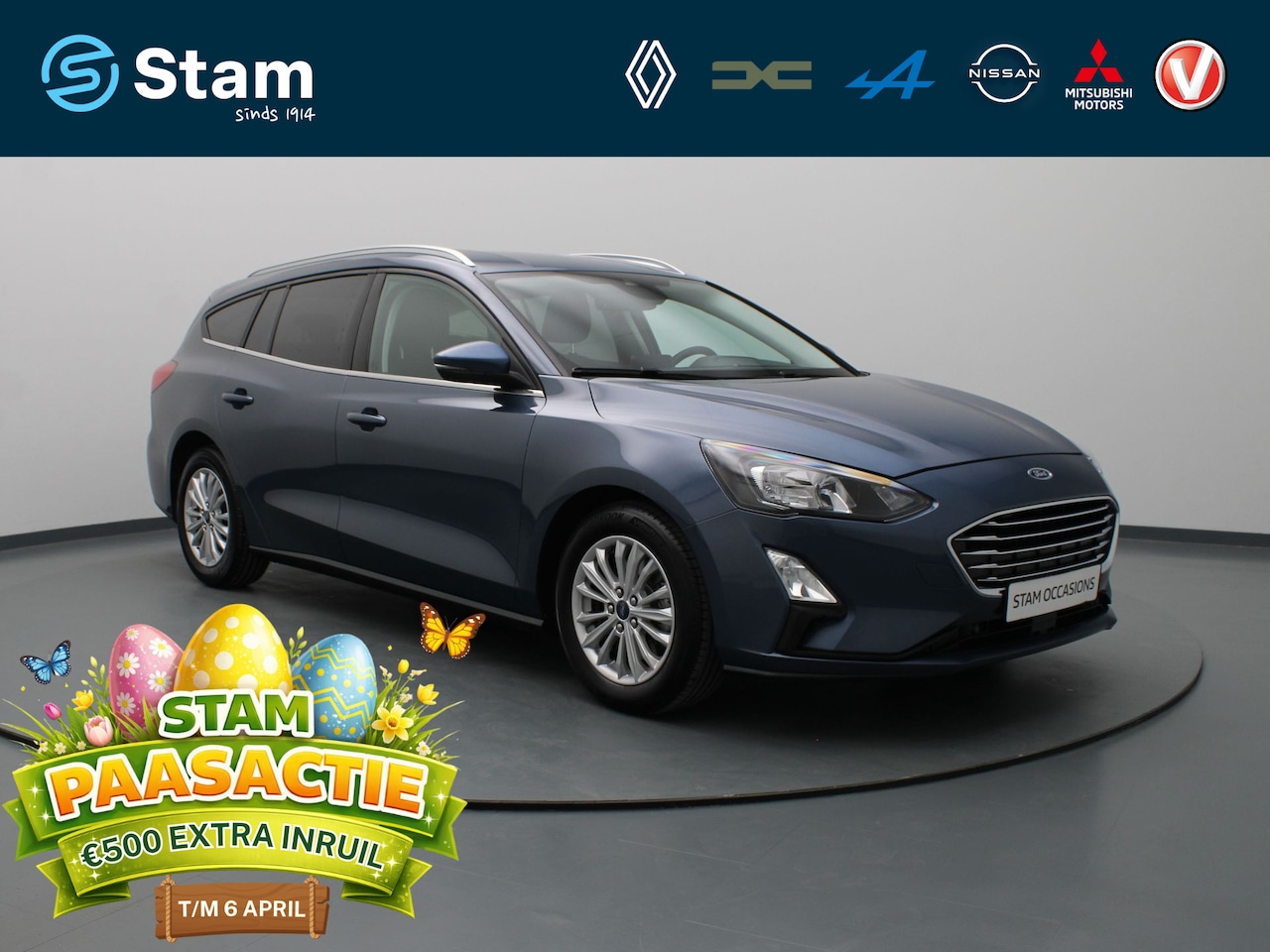 Ford Focus Wagon - EcoBoost Hybrid Titanium X Business 125pk Camera | Cruise | Navi | Parkeersens. v+a - AutoWereld.nl