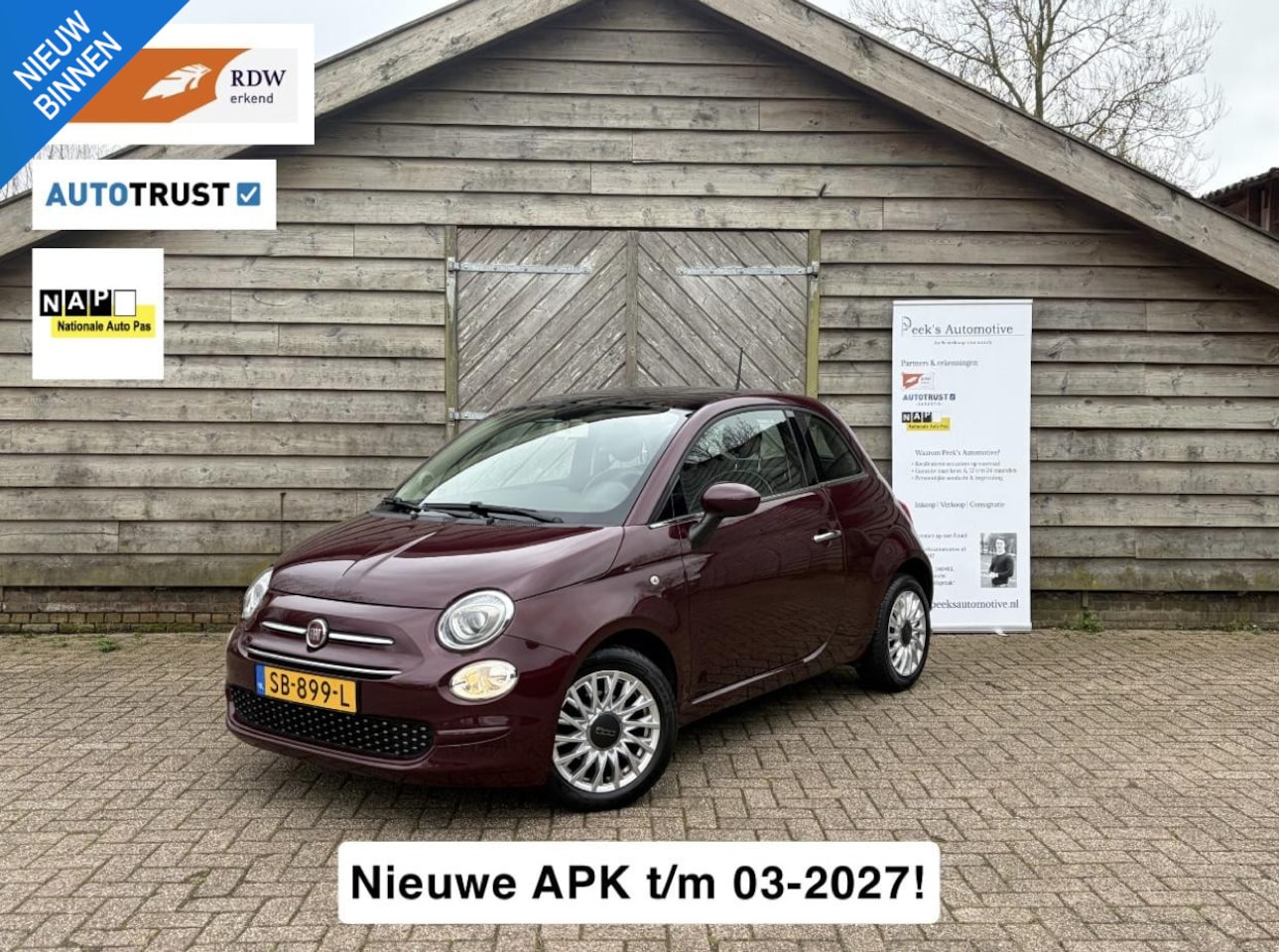 Fiat 500 - 0.9 TwinAir Turbo Lounge | Airco | Panoramadak | Cruise control | Elektrische ramen | NAP - AutoWereld.nl