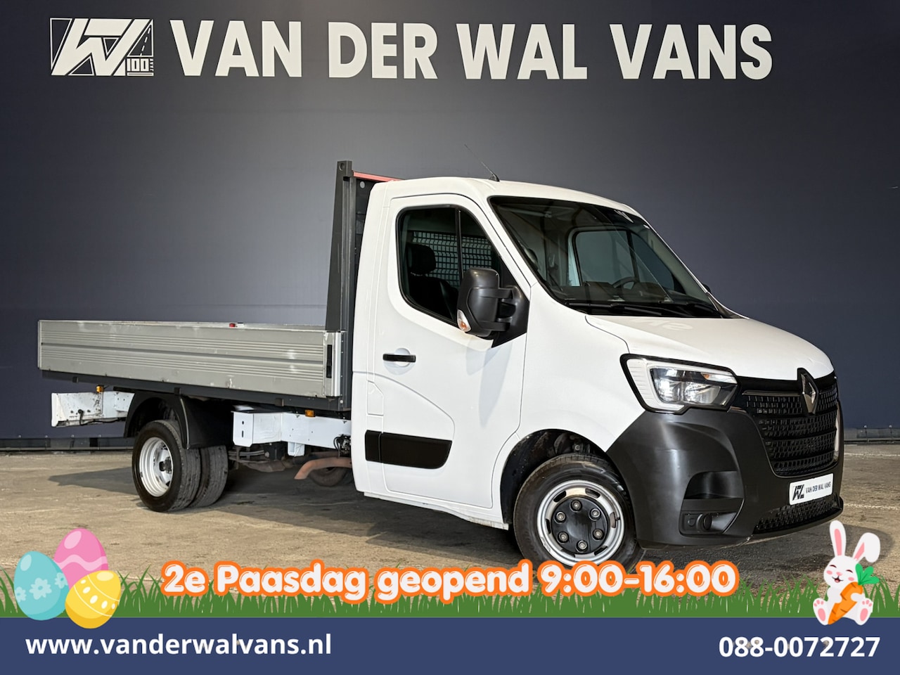 Renault Master - 2.0 dCi 131pk Pick Up Open Laadbak Dubbel Lucht Euro6 Airco | Cruisecontrol | LED | Leder - AutoWereld.nl