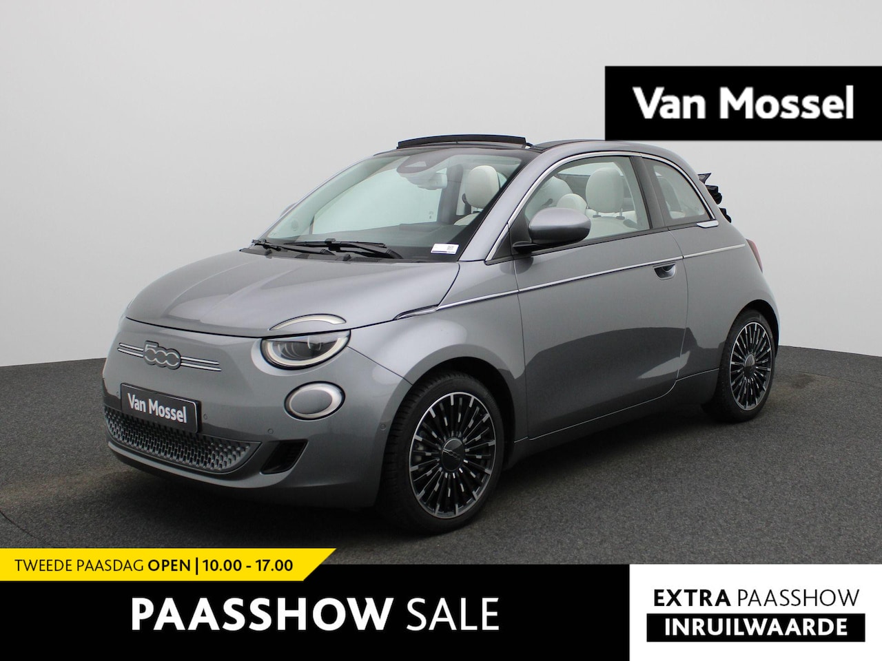 Fiat 500 C - 500e 42 kWh La Prima | Lederen bekleding | Parkeer camera |  Navigatie - AutoWereld.nl