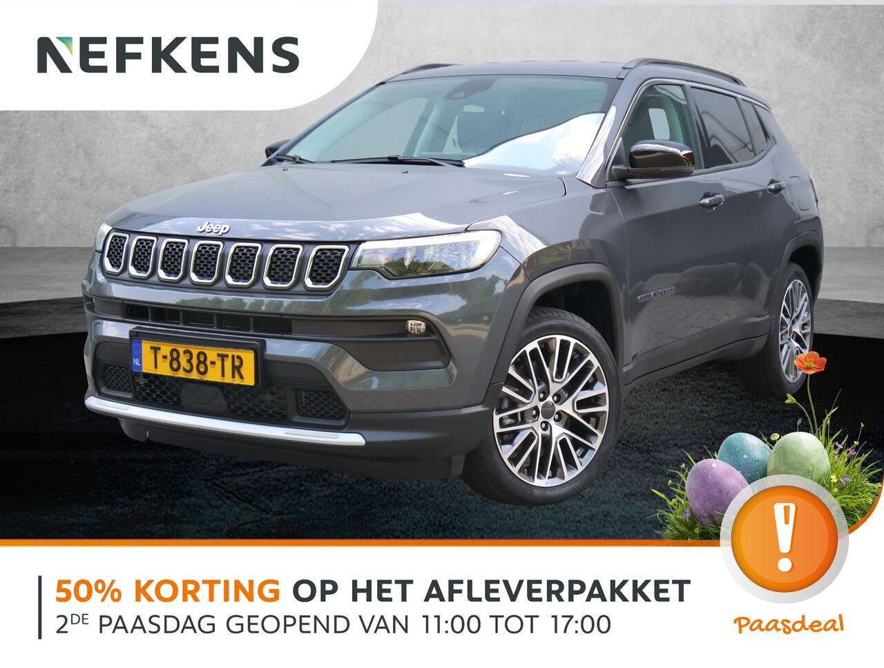 Jeep Compass - 4xe 240 Plug-in Hybrid Electric Limited | LM Velgen | Navigatie | Donker getint glas achte - AutoWereld.nl