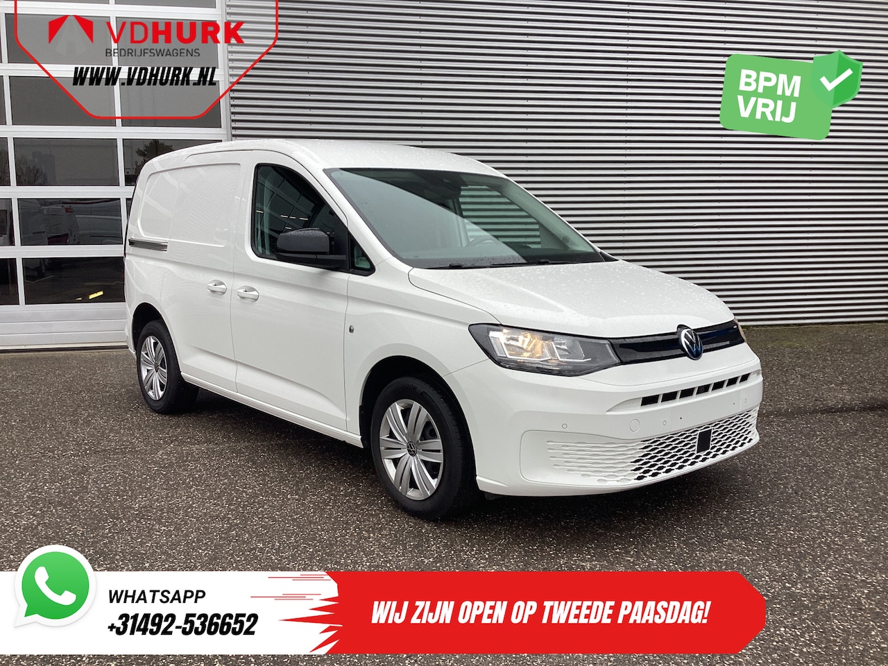 Volkswagen Caddy Cargo - 2.0 TDI 125 pk DSG Aut. Adapt.Cruise/ Carplay/ Airco/ Navi/ PDC/ DAB/ Trekhaak - AutoWereld.nl