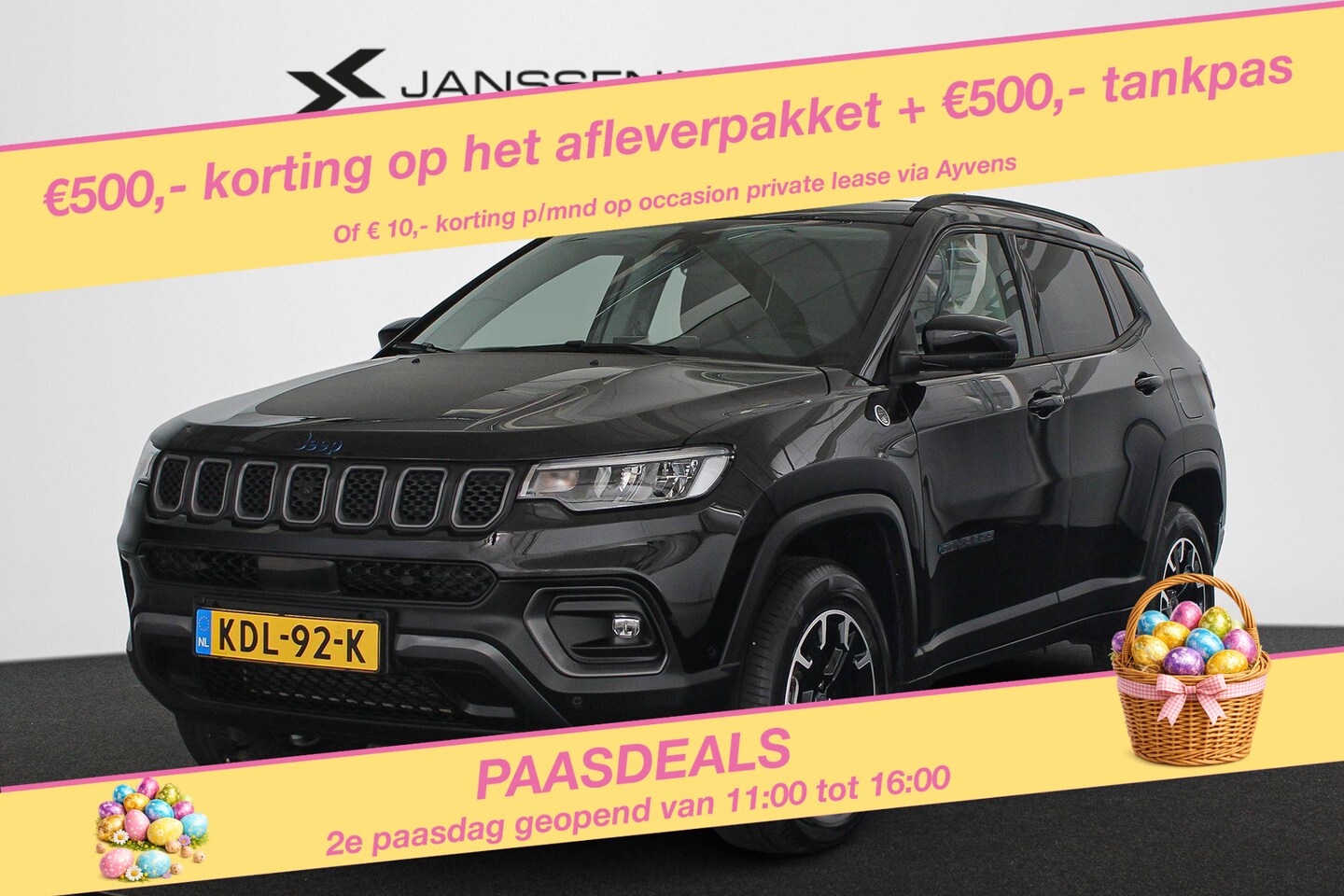 Jeep Compass - 4xe 240 Plug-in Hybrid Electric Trailhawk Stoel-sSuurverwarming Leder - AutoWereld.nl