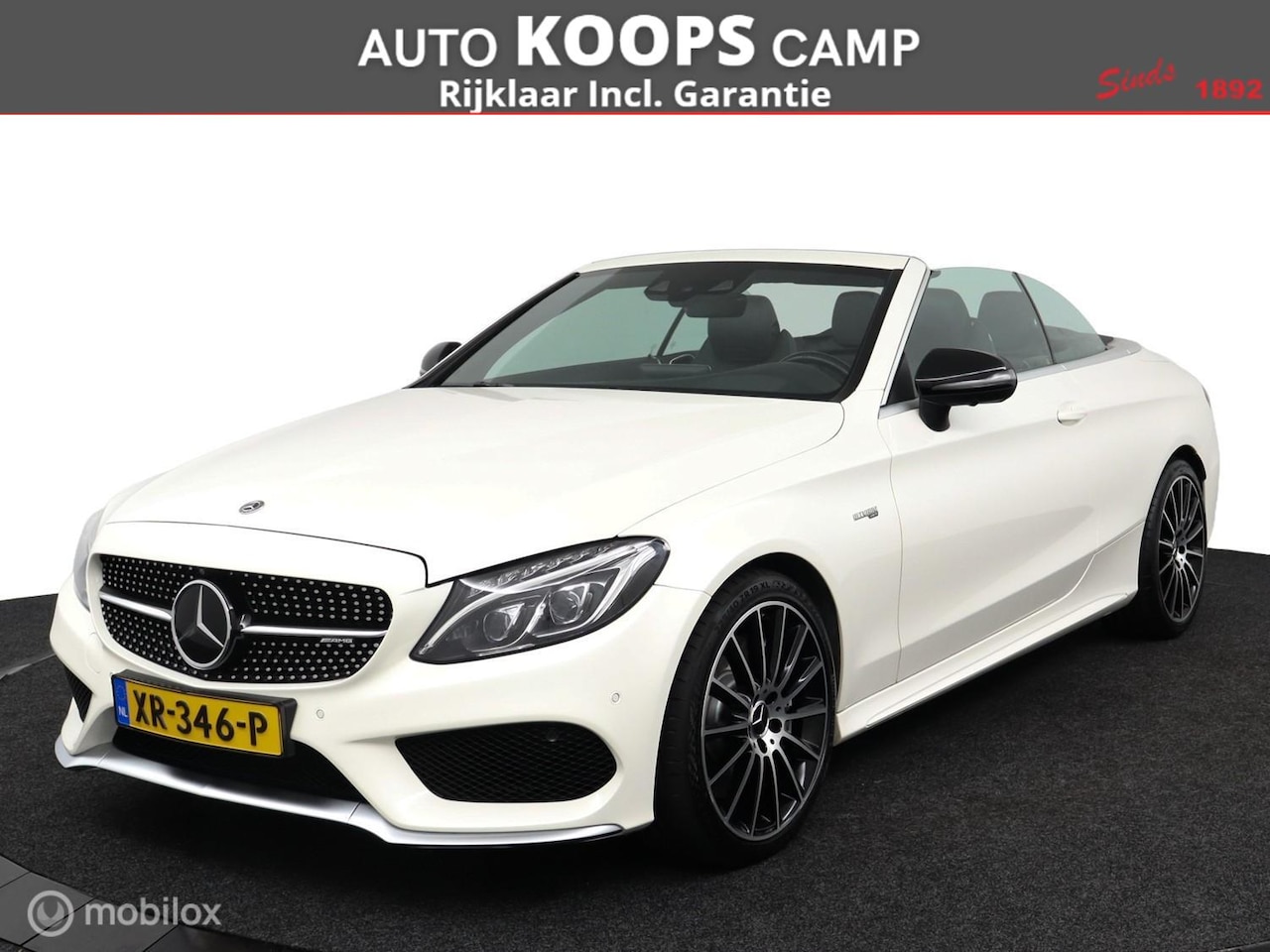 Mercedes-Benz C-klasse Cabrio - AMG 43 4MATIC 367Pk Aut-9 | Zwart-leder | Stoelverw./koeling | Sportuitlaat | parelmoer wi - AutoWereld.nl