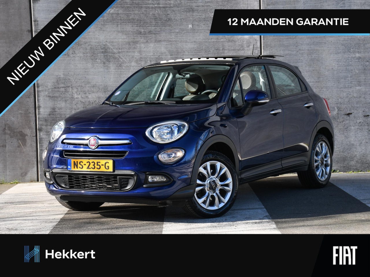 Fiat 500 X - PopStar 1.4 Turbo MultiAir 140pk SCHUIF-DAK | 17''LM | COGNAC LEDER | PDC ACHTER | DAB | C - AutoWereld.nl