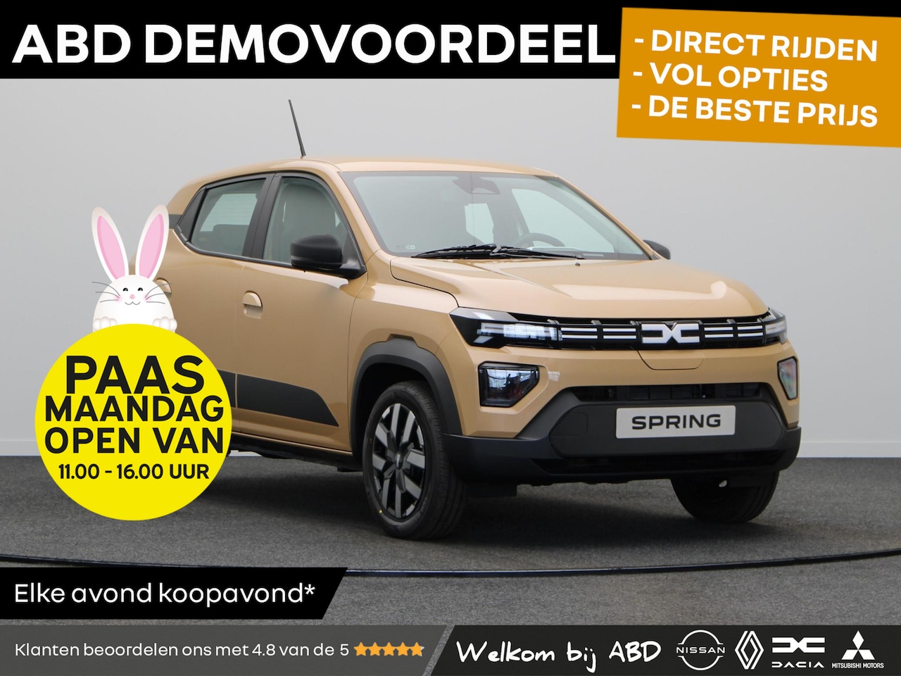 Dacia Spring - Expression 65pk 26.8 kWh | DC lader 30 kw | Airco | Bluetooth | - AutoWereld.nl