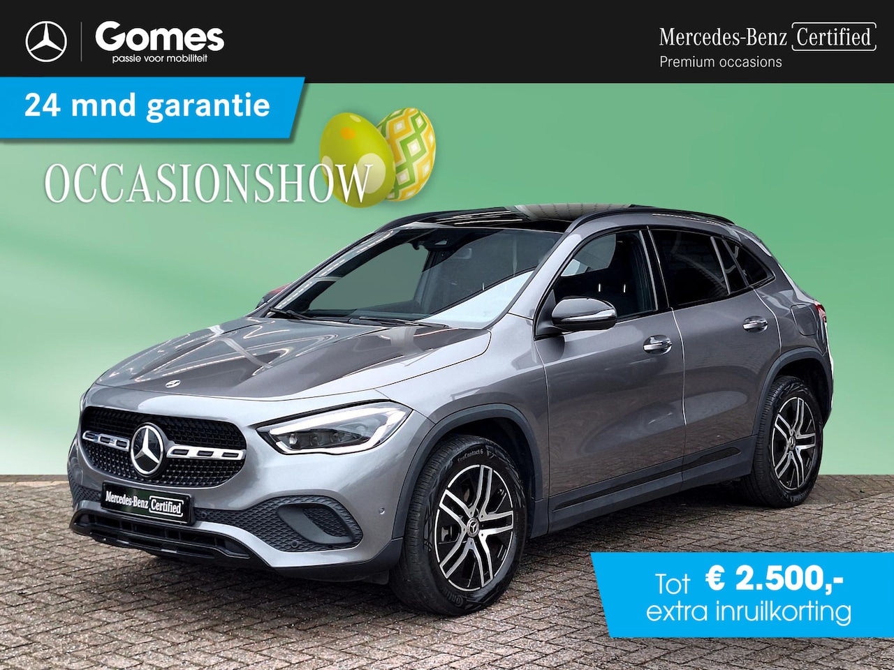 Mercedes-Benz GLA-Klasse - 250 e Luxury Line | Panoramadak | Night pakket | Leder zwart | Achteruitrijcamera | Sfeerv - AutoWereld.nl