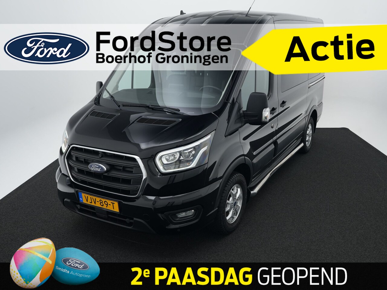Ford Transit - 350 L2H2 Limited 185 pk FWD | Trekhaak | Navigatie | Dubbele cabine | - AutoWereld.nl