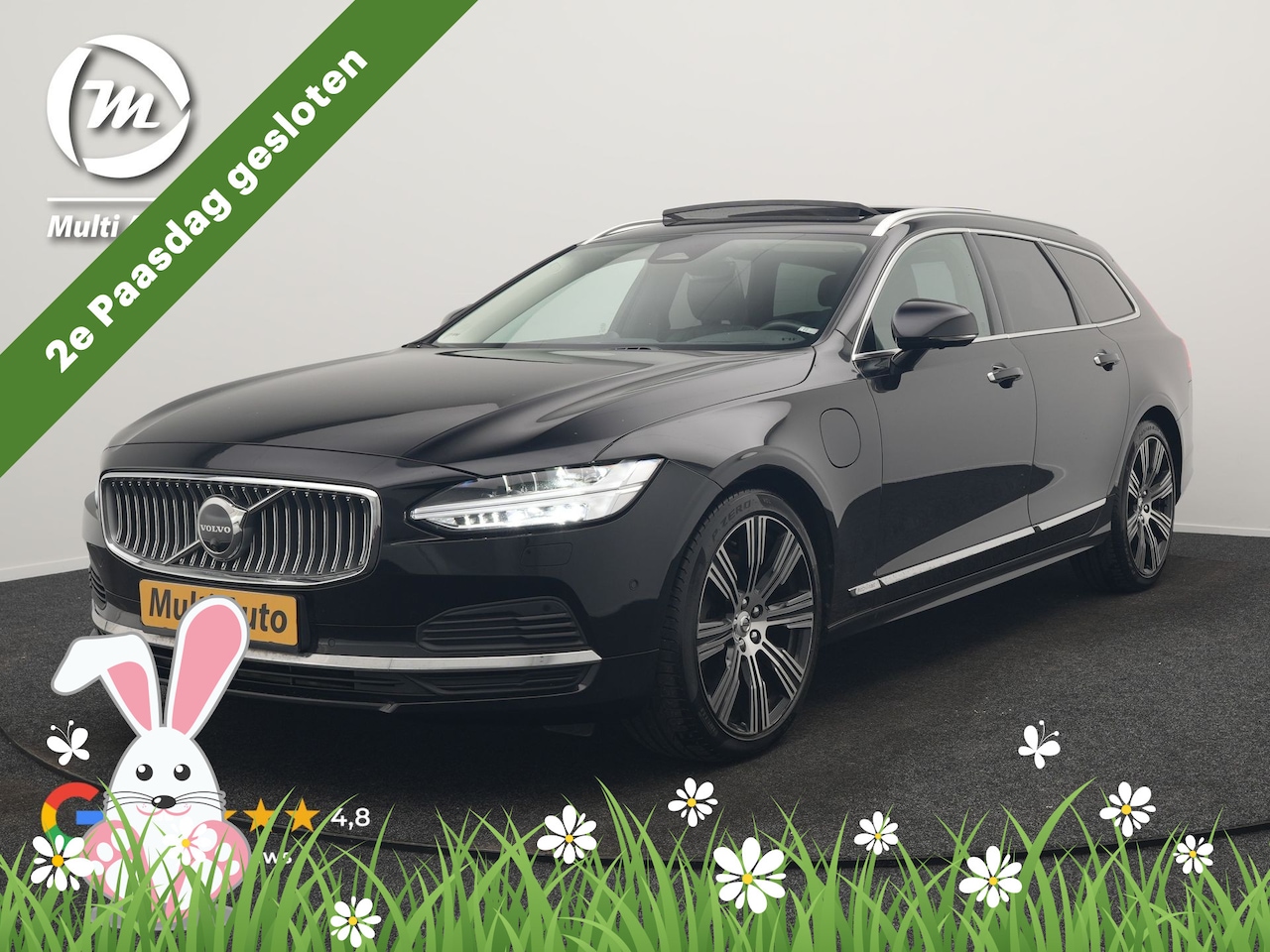 Volvo V90 - T8 AWD Inscription Exclusive PHEV 394pk Dealer O.H. | Panodak | Head Up | Adaptive Cruise - AutoWereld.nl