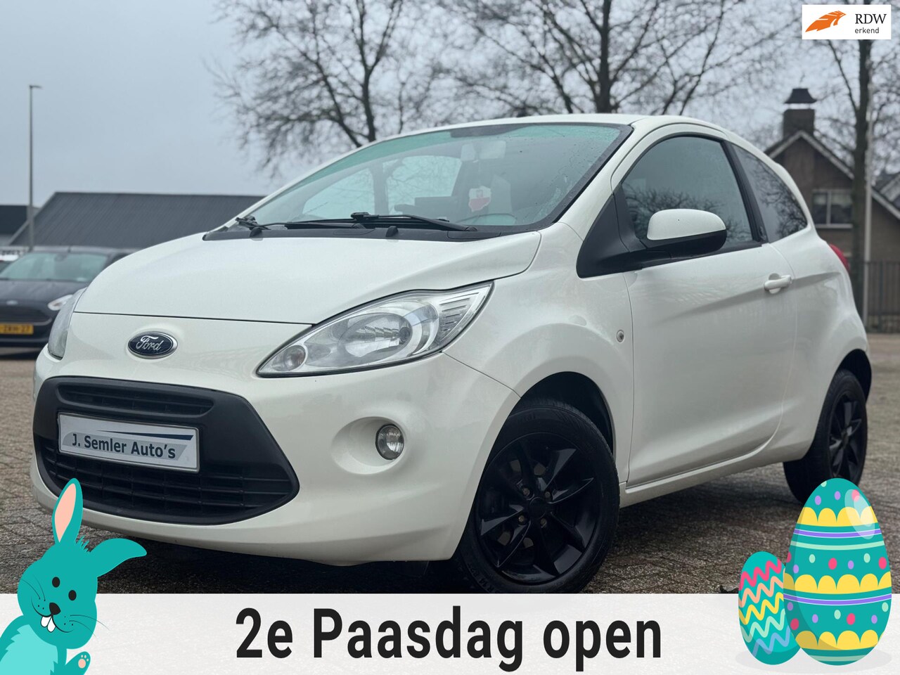 Ford Ka - 1.2 BLACK&WHITE AIRCO APK 2028 ZWARTE VELGEN - AutoWereld.nl
