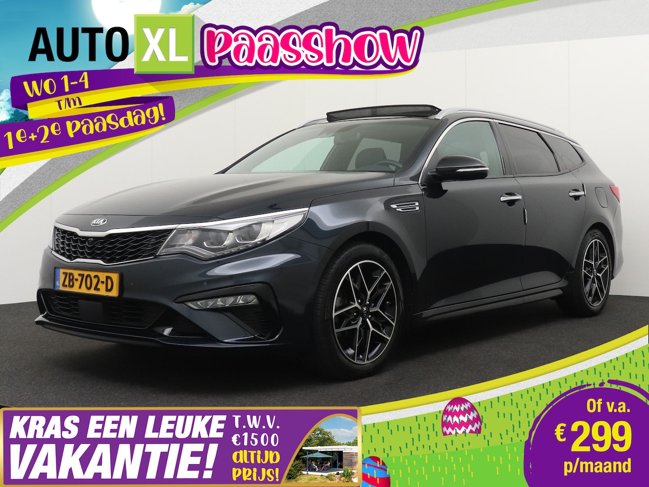 Kia Optima Sportswagon - 1.6 180 PK Aut GT-Line Pano-dak Leder Full Options - AutoWereld.nl