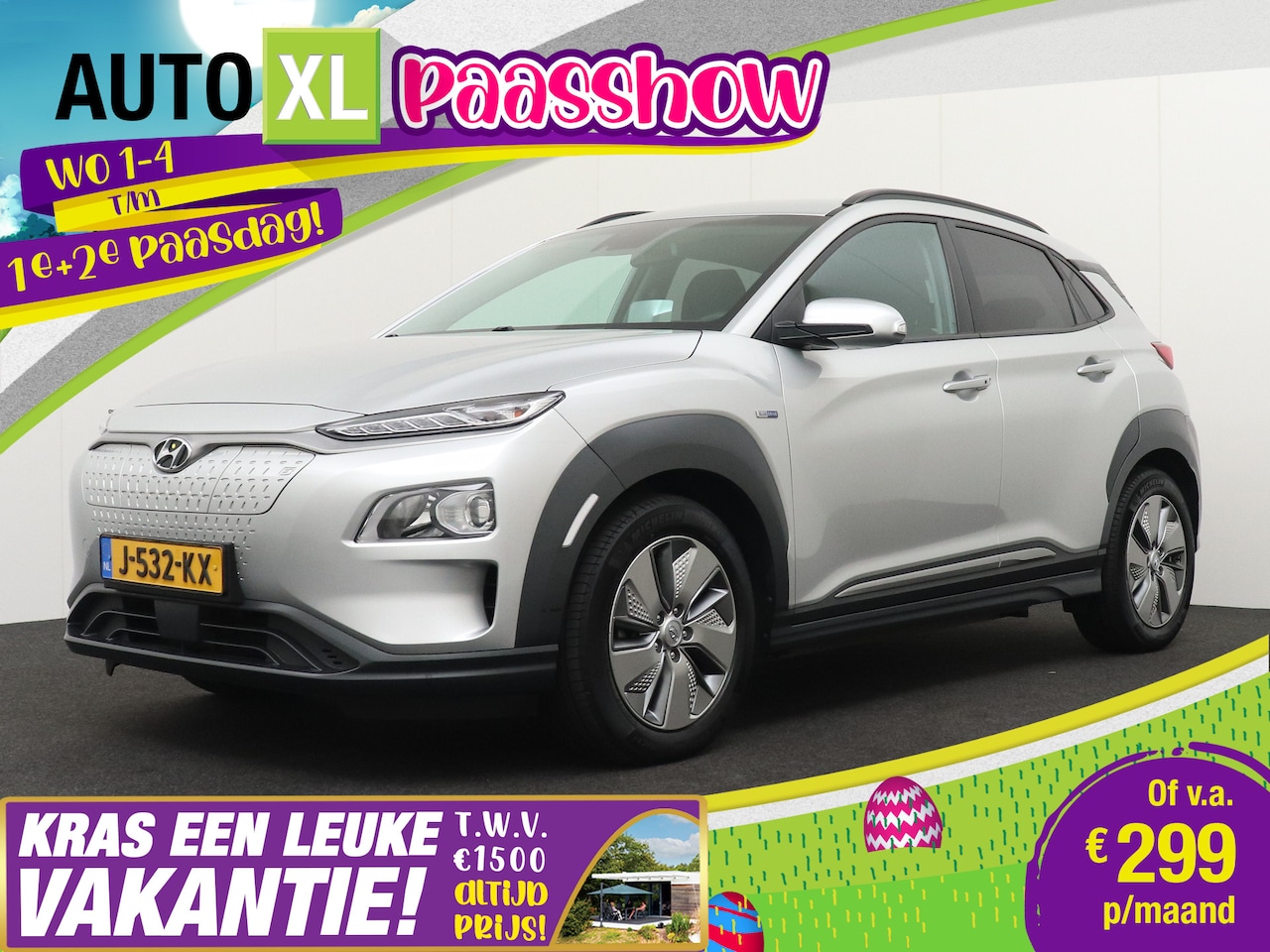 Hyundai Kona Electric - EV Fashion 64kWh (96%SOH) Warmtepomp Camera Head-up Display - AutoWereld.nl