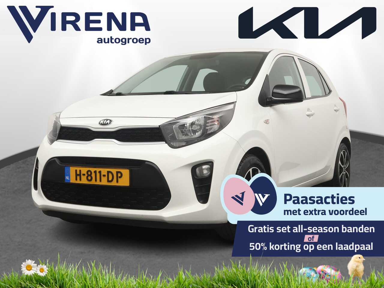 Kia Picanto - 1.0 MPi ComfortPlusLine - Airco - Radio - Apple/Android Carplay - Fabrieksgarantie tot 01- - AutoWereld.nl