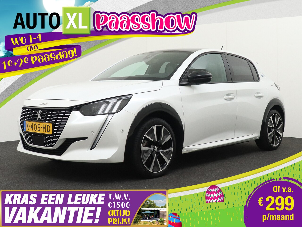 Peugeot e-208 - EV GT Pack 50 kWh (93%SOH) Carplay Adapt. Cruise Stoelverw. - AutoWereld.nl