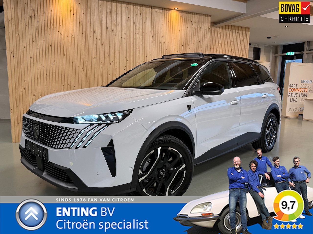 Peugeot 5008 - 1.6 PLUG-IN HYBRID 225 GT 7 ZITS ALCANTARA SCHUIFDAK DRIVE ASSIT PAKKET 360 CAM - AutoWereld.nl