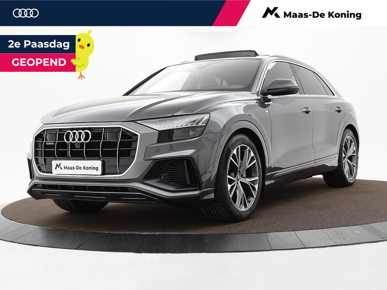 Audi Q8 - 55 TFSIe 381pk Tiptronic Quattro S Line · Panoramadak · Luchtvering · Head-Up · Trekhaak · - AutoWereld.nl