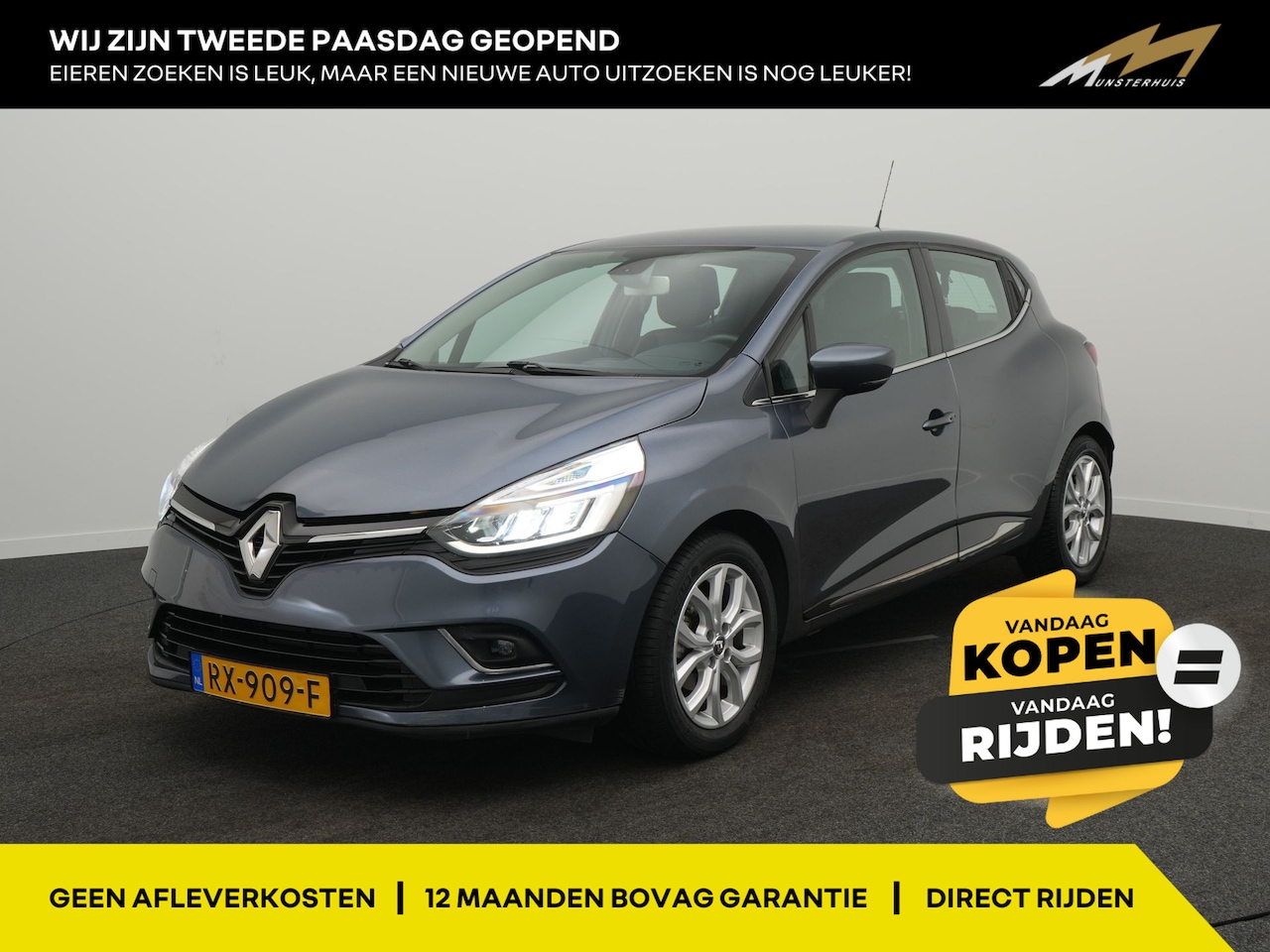 Renault Clio - TCe 90 Intens - RIJKLAARPRIJS -  Uniek Lage Kilometerstand! - Cruise Control - Dealeronder - AutoWereld.nl