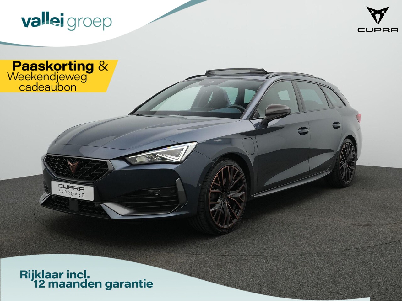 CUPRA Leon Sportstourer - 1.4 e-Hybrid 245 pk VZ | Panoramadak | Lederen Sabelt kuipstoelen | Adaptief sportonderste - AutoWereld.nl