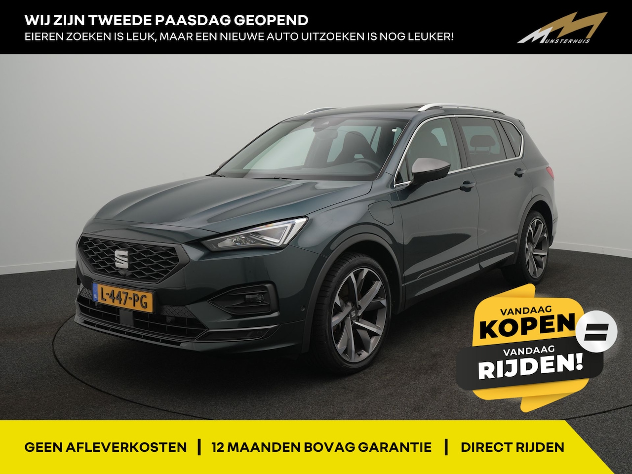 SEAT Tarraco - 1.4 TSI e-Hybrid PHEV FR - RIJKLAARPRIJS - Plug-in Hybride - All Seasonbanden - Rondomzich - AutoWereld.nl