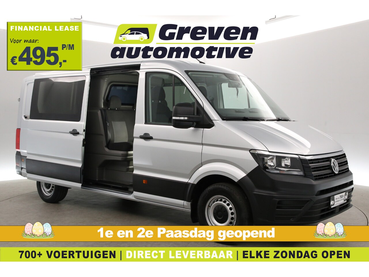 Volkswagen Crafter - 2.0 TDI L3H2 | Dubbele Cabine | Airco | Cruise | 3000KG Trekgewicht - AutoWereld.nl