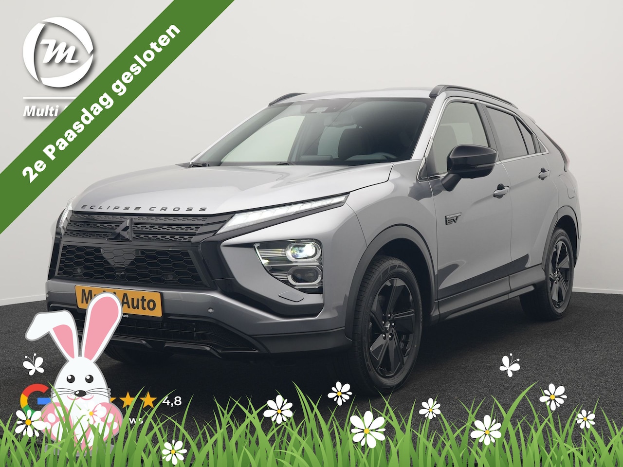 Mitsubishi Eclipse Cross - 2.4 Black Edition PHEV 188pk Dealer O.H. | Trekhaak Afn. | Adaptive Cruise | 360 Camera | - AutoWereld.nl