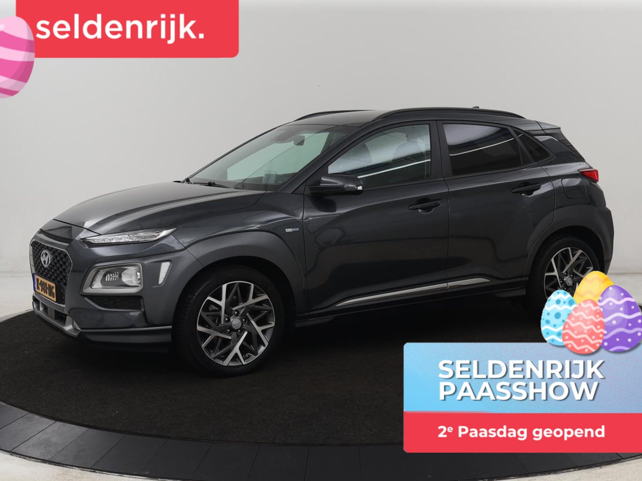 Hyundai Kona - 1.6 GDI HEV Premium | Leder | Stoelventilatie | Adaptive cruise | Head-Up | Carplay | Came - AutoWereld.nl