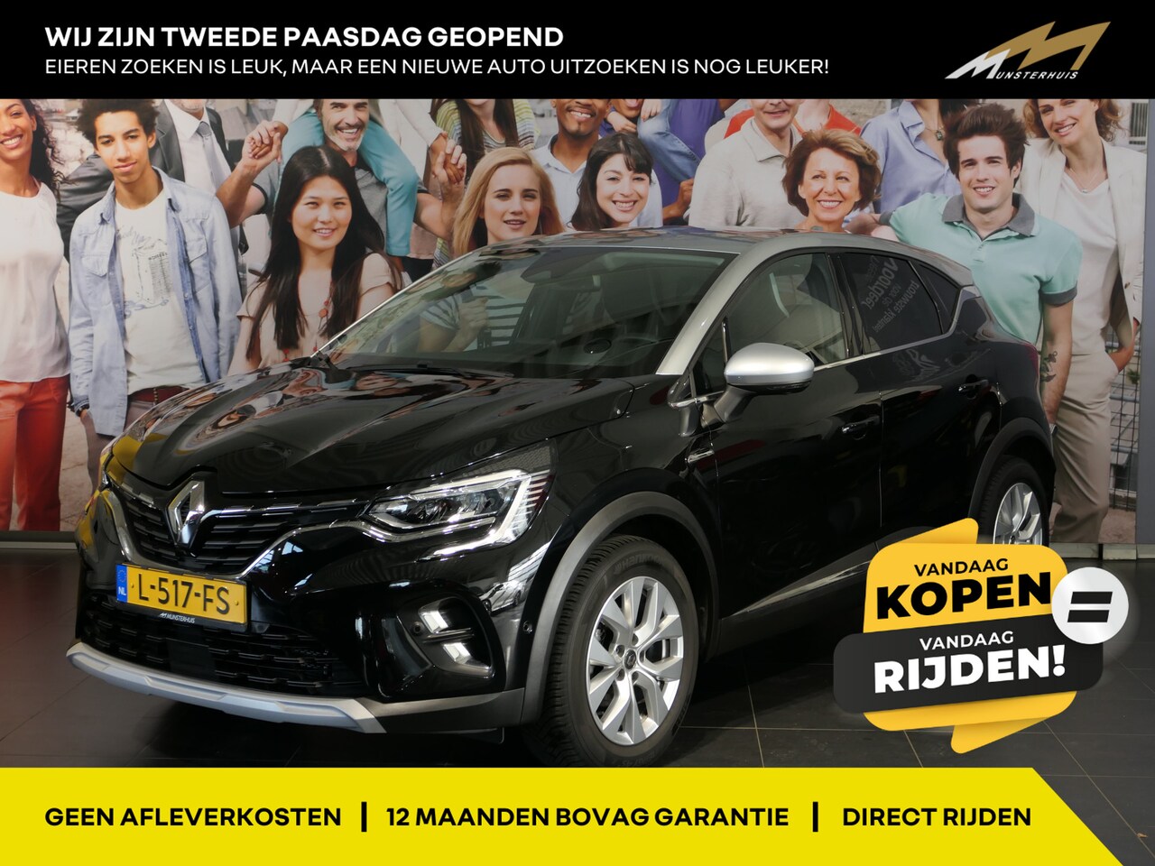 Renault Captur - 1.0 TCe 90 Intens - Occasion Lease vanaf €529 p/m - Dealer onderhouden - Rondom camera - D - AutoWereld.nl