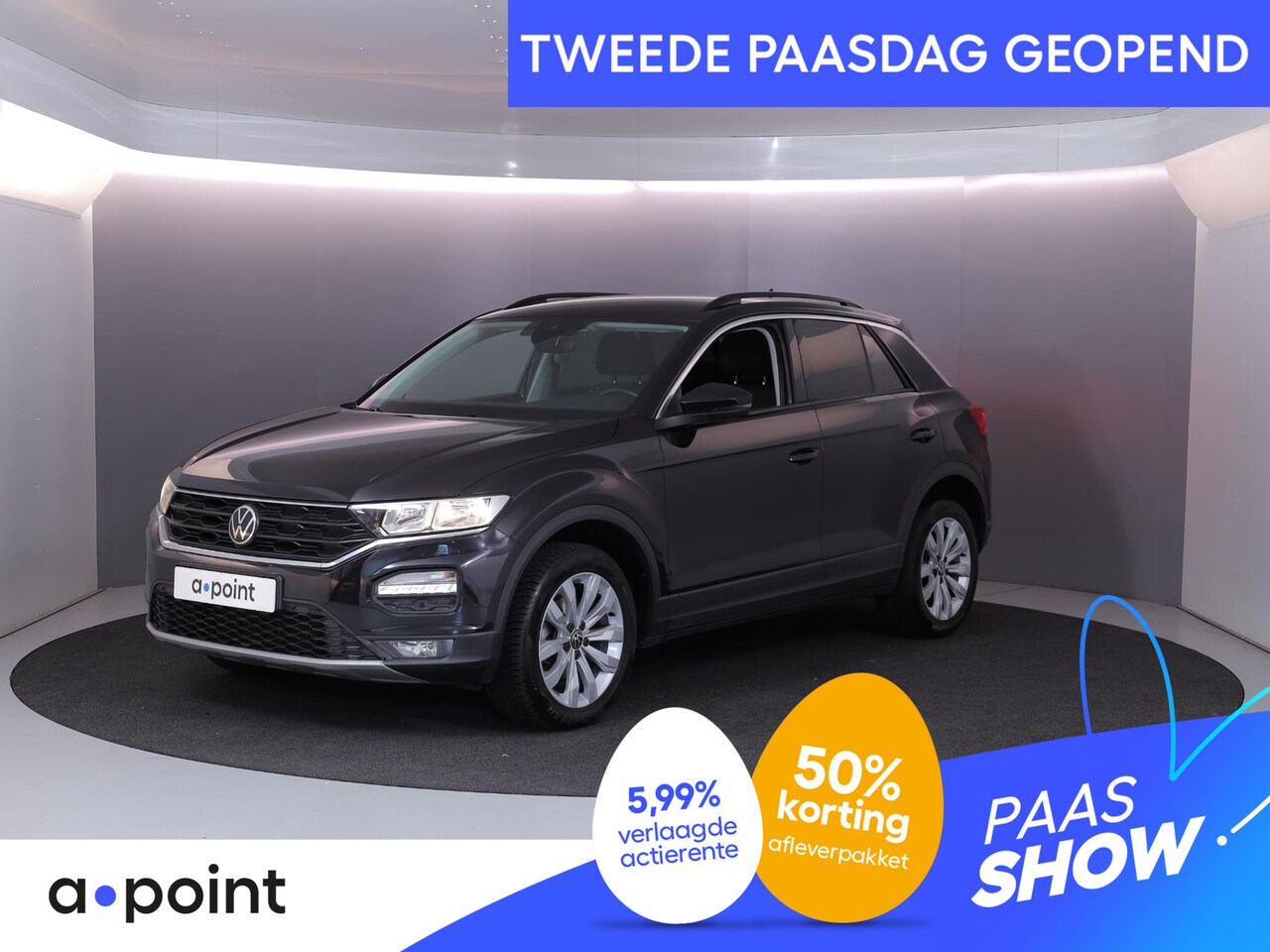 Volkswagen T-Roc - 1.5 TSI Style 150pk DSG| Navi| Trekhaak | 17'LM-velgen| extra getint glas| Alarm - AutoWereld.nl