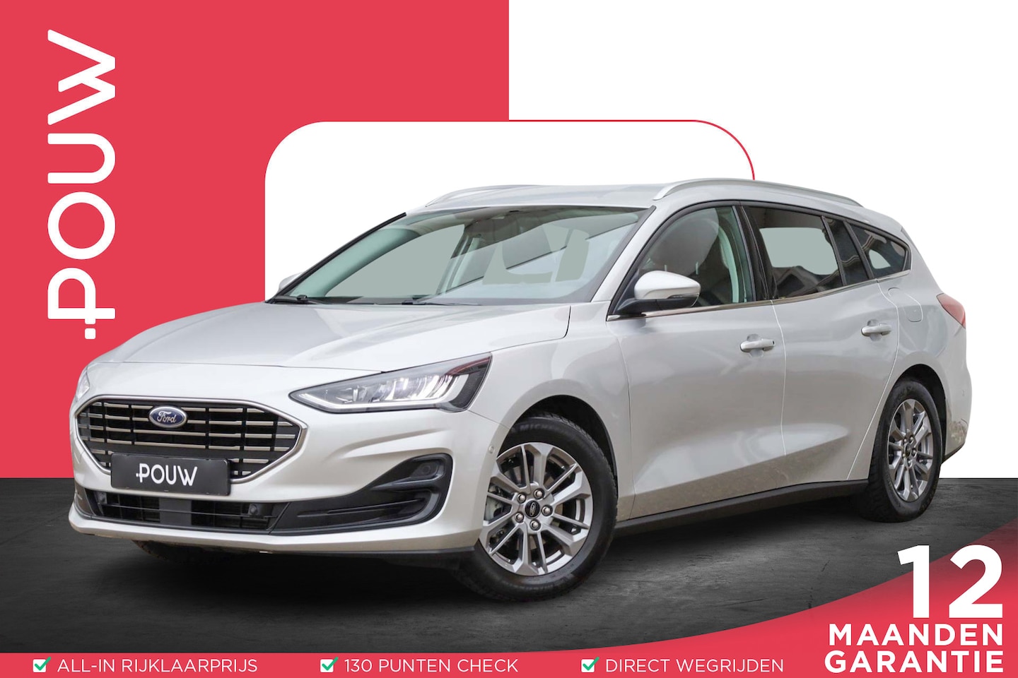 Ford Focus Wagon - 1.0 EcoBoost 125pk Hybrid Titanium | Achteruitrijcamera | Apple Carplay & Android Auto | A - AutoWereld.nl