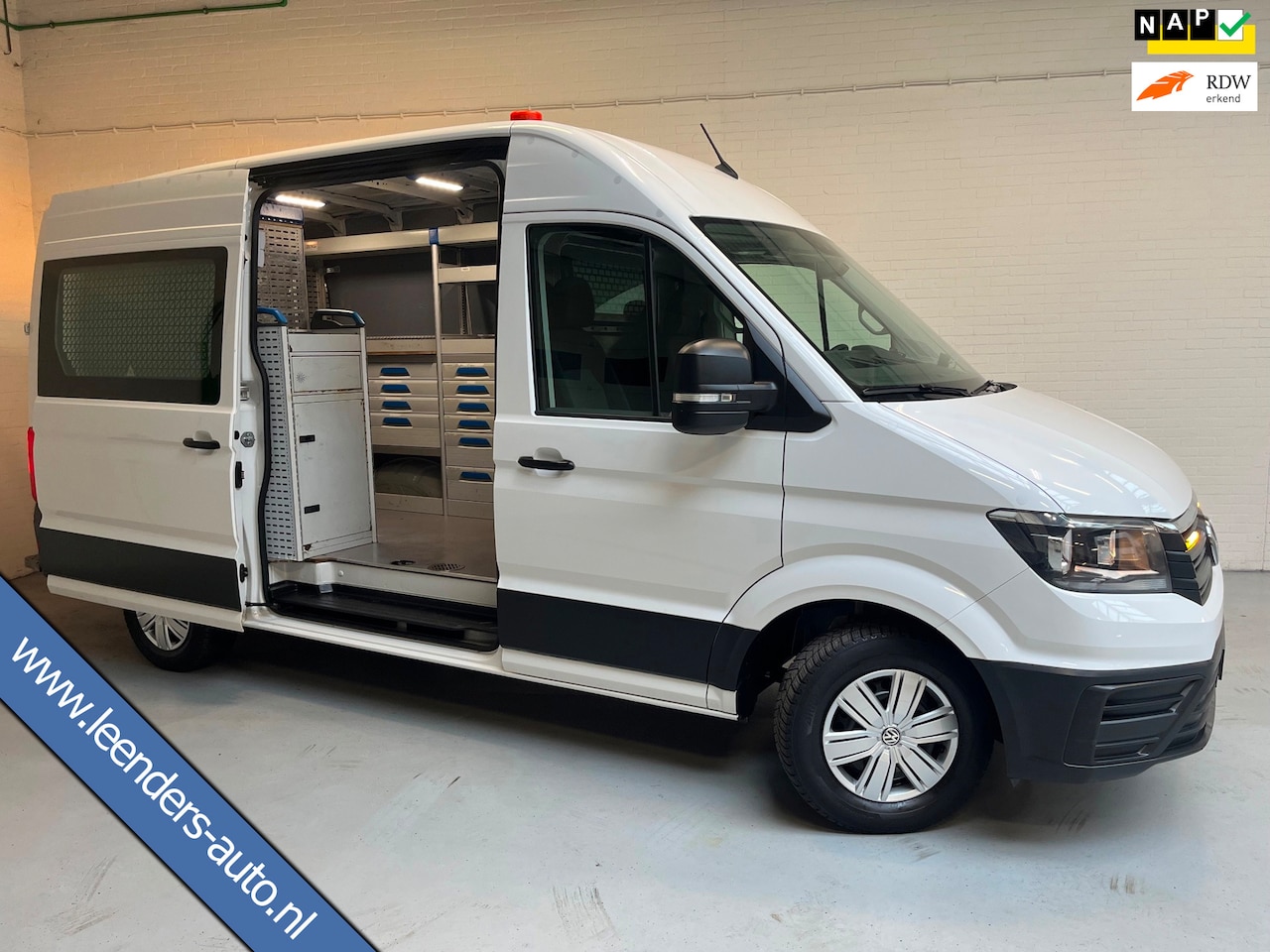 Volkswagen Crafter - Werkplaats 35 2.0 TDI 140pk euro6 L3H3 Highline Servicewagen Sortimo Standkachel v230 Trek - AutoWereld.nl