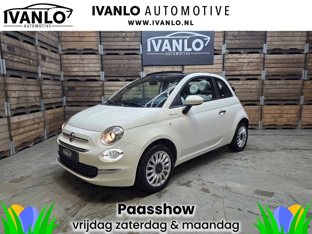 Fiat 500 C - 1.0 Hybrid Dolcevita Climate control leder Carplay DAB+ Achtersensoren 15''LM - AutoWereld.nl