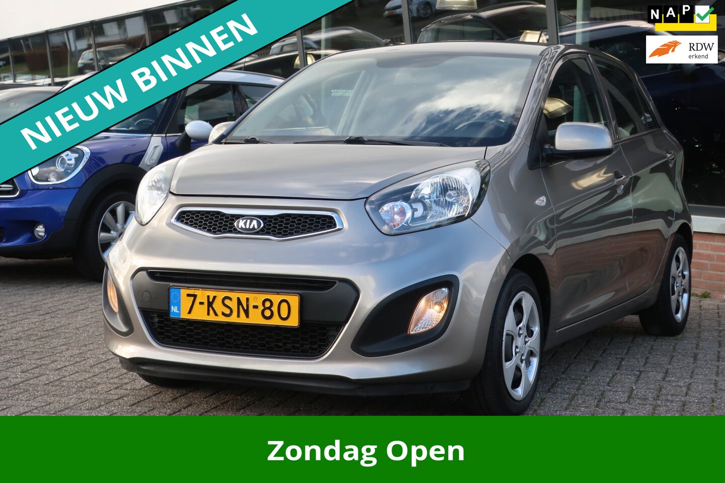 Kia Picanto - 1.0 CVVT ISG Comfort Pack 2e EIG_AIRCO_4X ELE-RAME_NAP. - AutoWereld.nl