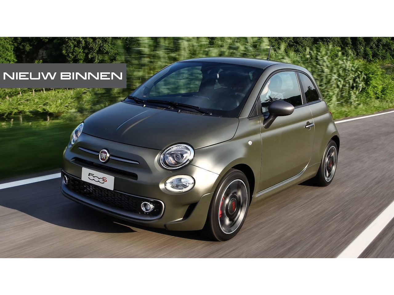 Fiat 500 - 0.9 TwinAir Turbo Sport | Mat Groen | Apple Carplay | Parkeersensoren | Navigatie | Climat - AutoWereld.nl