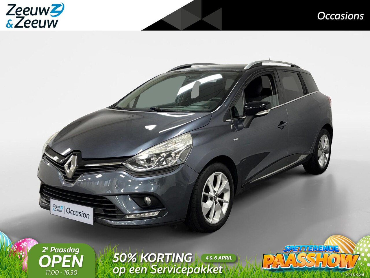 Renault Clio Estate - 0.9 TCe Limited NAVI AIRCO PARKEERSENSOREN CRUISE CONTROLE BLUETOOTH LM VELGEN 12 MAANDEN - AutoWereld.nl