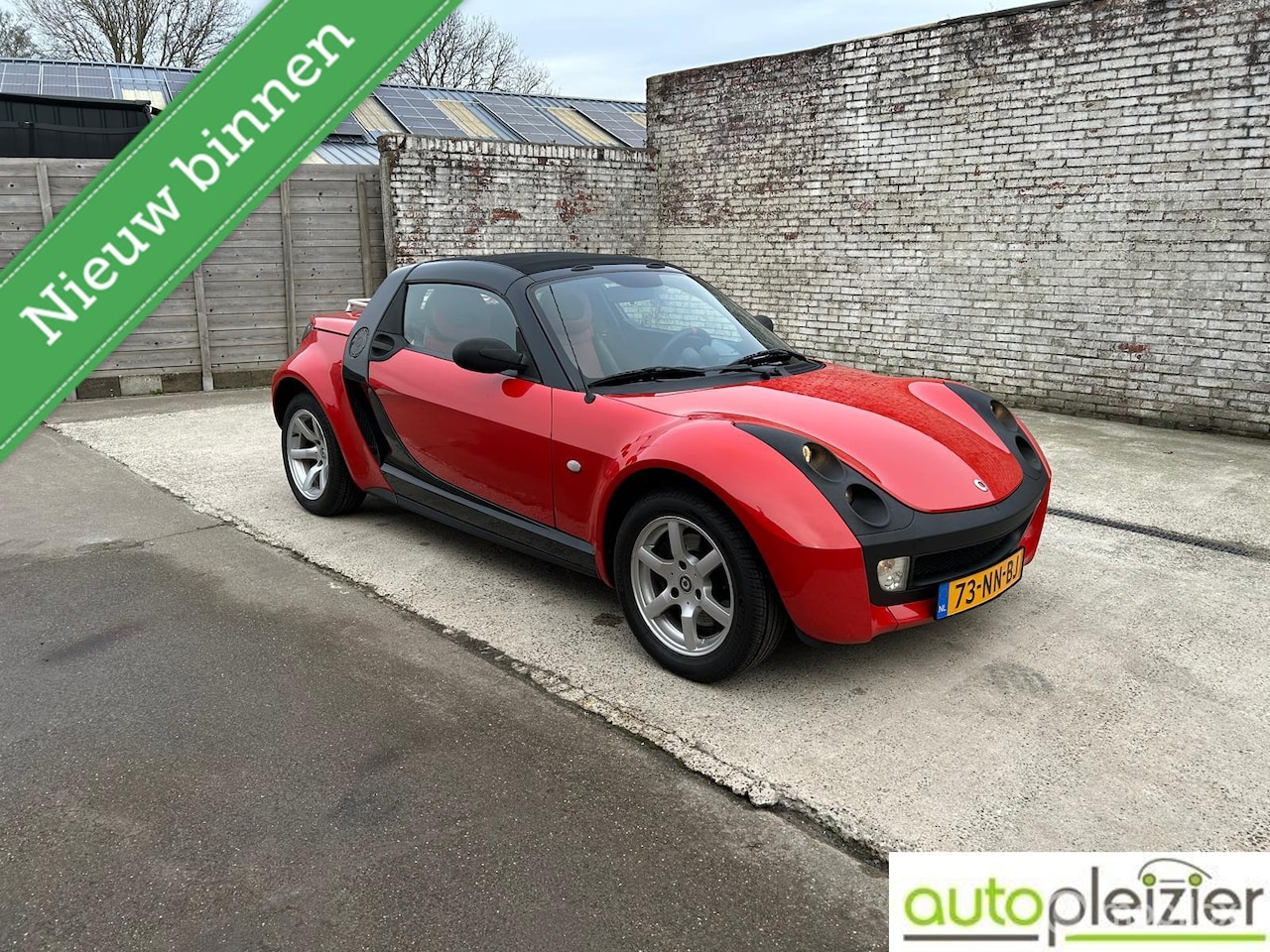 Smart Roadster - 0.7|F1 flippers|leer|cabrio top|NAP|kart gevoel - AutoWereld.nl