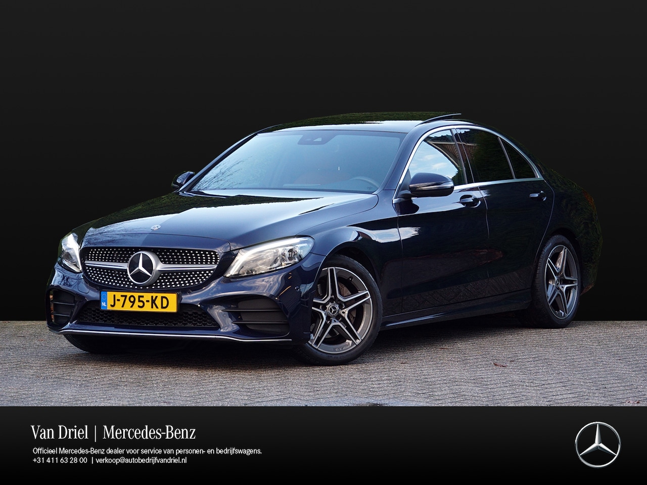 Mercedes-Benz C-klasse - C 180 AMG line | Sound Multibeam Panoramadak Bruin leder Artico - AutoWereld.nl