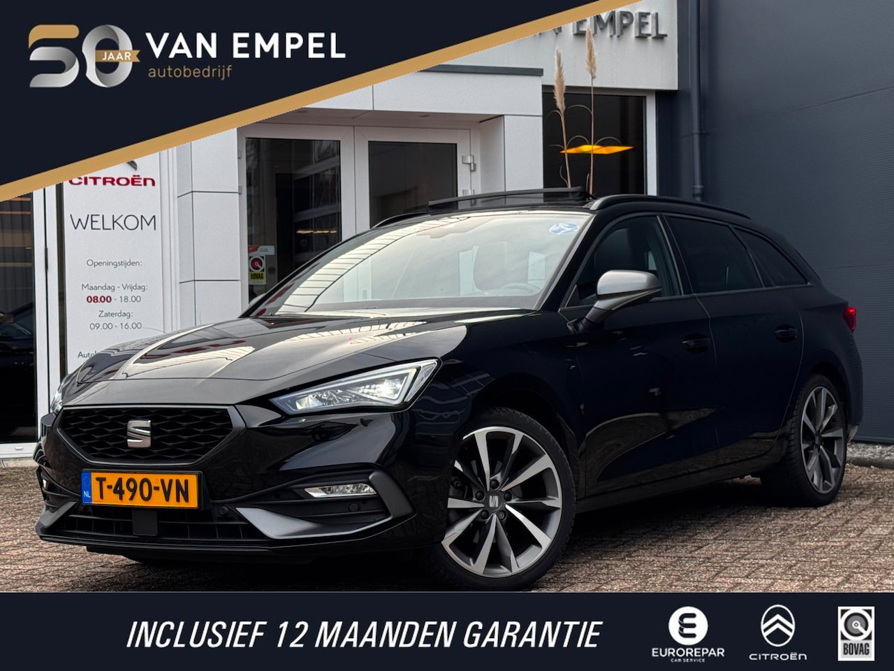 SEAT Leon Sportstourer - 1.5 eTSI FR Business Intense 150 PK | Schuif-Kantel Dak | NL-Auto | Camera | Beats Audio | - AutoWereld.nl