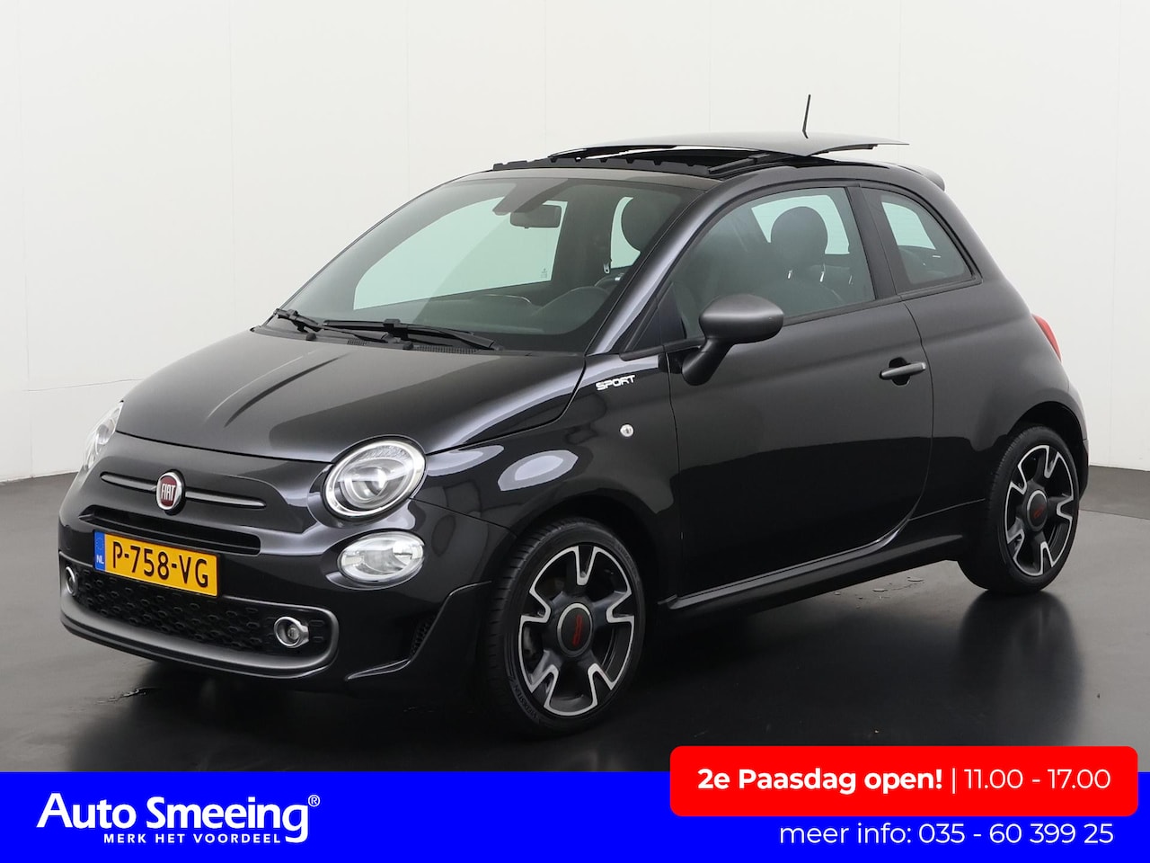 Fiat 500 - 1.0 Hybrid Sport | Elektr Schuifdak | 500S | Zondag Open! - AutoWereld.nl