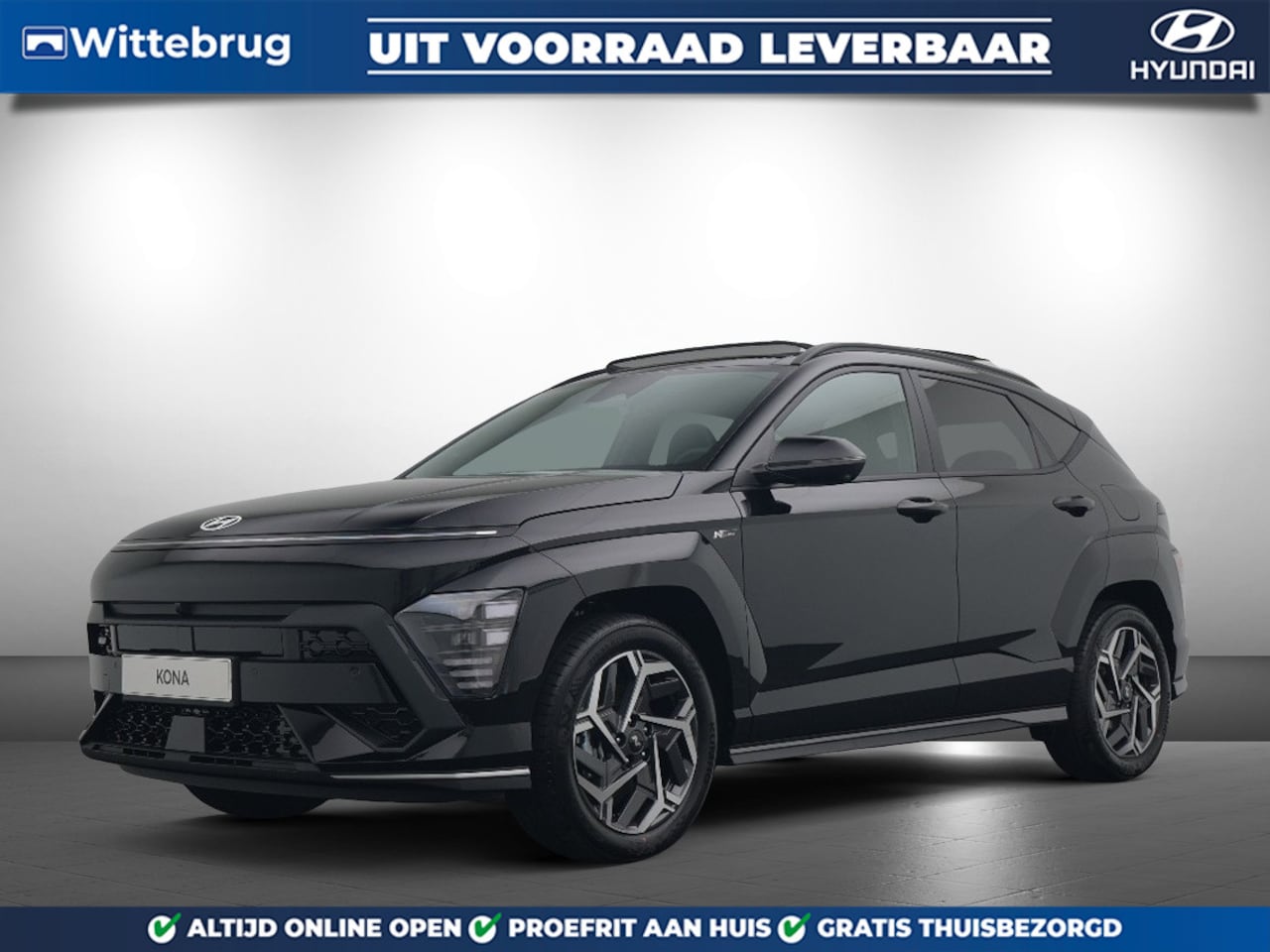 Hyundai Kona - 1.6 GDI HEV N Line Full Hybride Automaat met Navigatie, Adaptive Cruise Control en Sport u - AutoWereld.nl