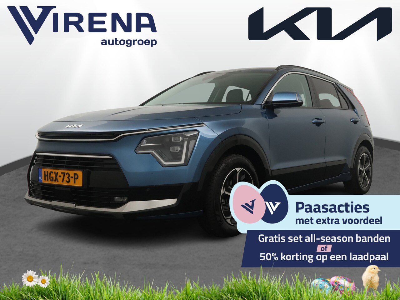 Kia Niro - 1.6 GDi Hybrid DynamicPlusLine - Adaptief Cruise Control - Navigatie - Schuif/Kanteldak - - AutoWereld.nl