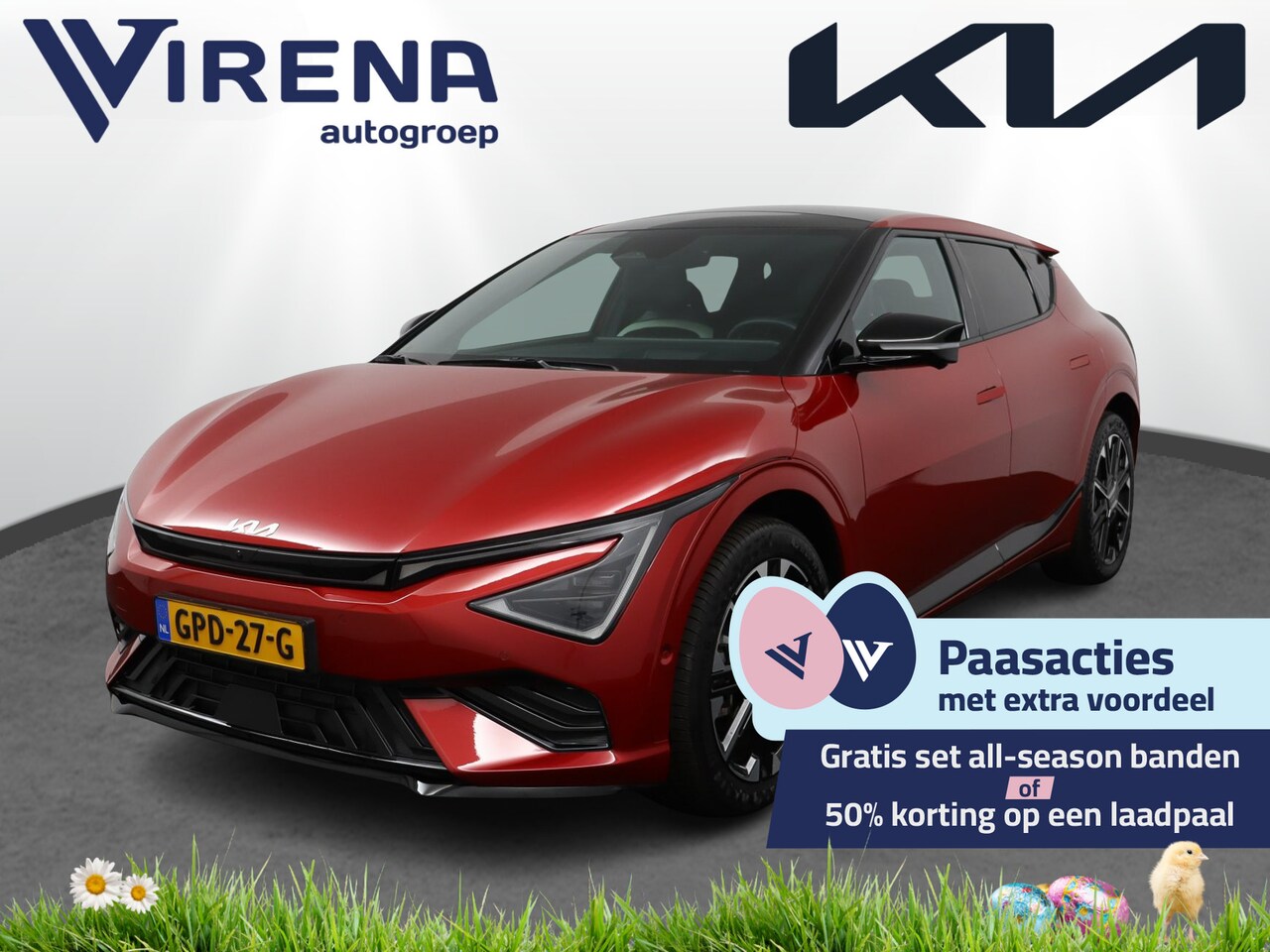 Kia EV6 - GT-Line 84 kWh SOH 99,4% - Stoel/Stuur verwarming - Stoel ventilatie - Geheugen bestuurder - AutoWereld.nl