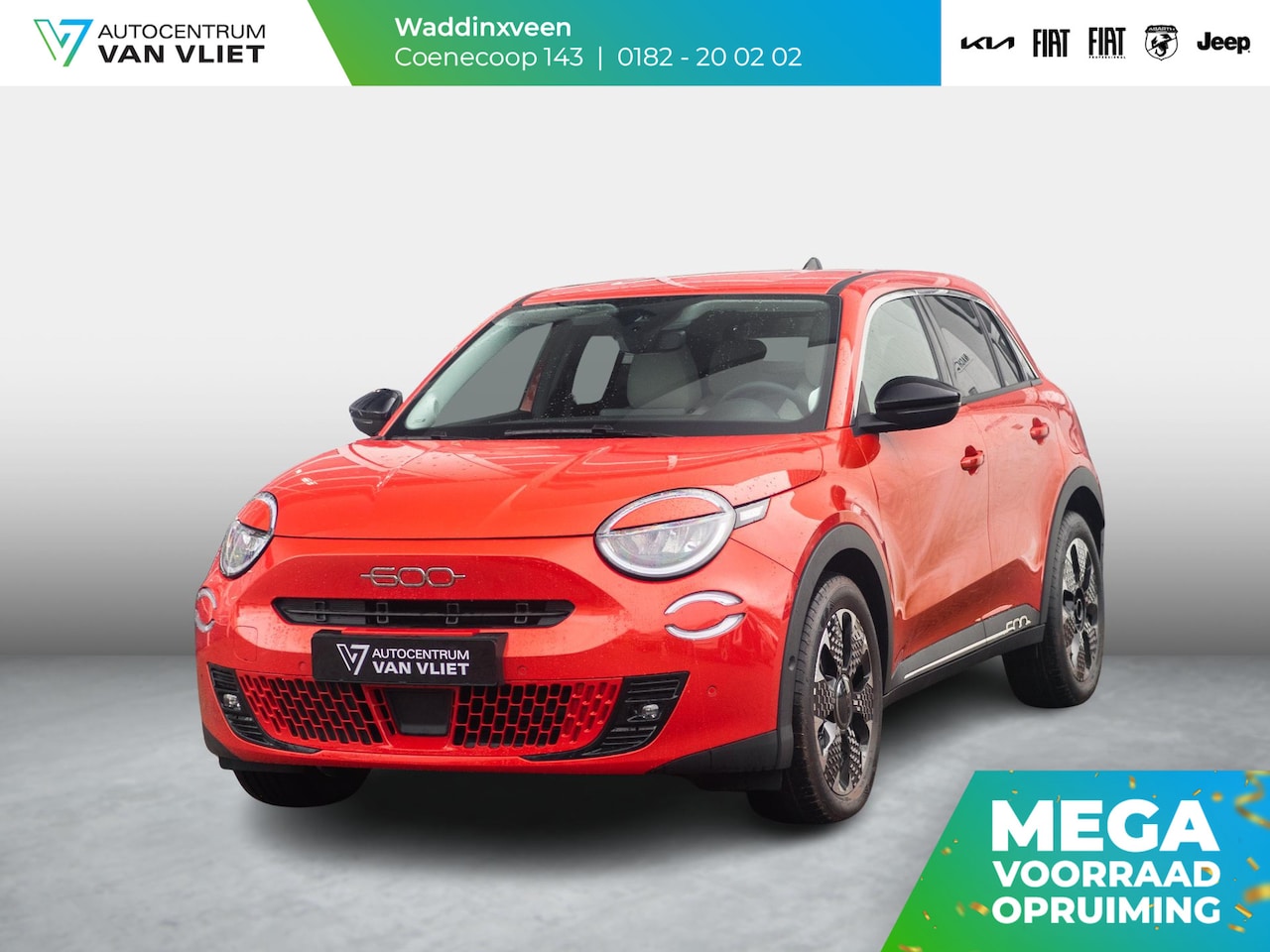 Fiat 600e - La Prima 54 kWh | 17% Bijtelling | Carplay | Elek. Stoel | Stoelverwarming | Keyless | LED - AutoWereld.nl