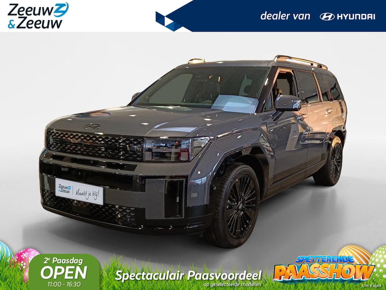 Hyundai Santa Fe - 1.6 T-GDI PHEV Black Line 7 persoons ZOLANG DE VOORRAAD STREKT | €10.000,- KORTING | OP=OP - AutoWereld.nl