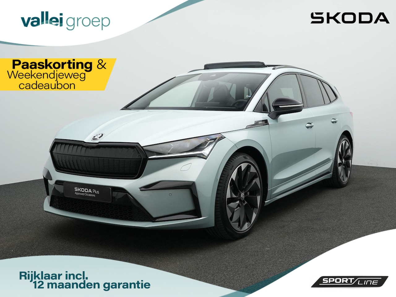 Skoda Enyaq iV - 80X 265 pk Sportline | Warmtepomp | Panoramadak | Gegeugenstoel | Matrix LED | Stuur-/stoe - AutoWereld.nl