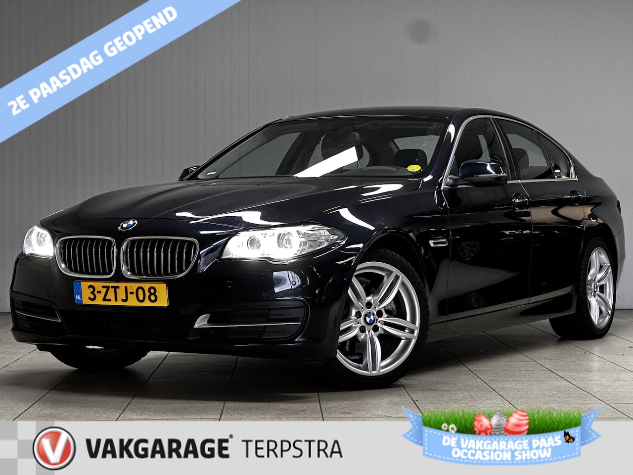 BMW 5-serie - 518d Executive/ Automaat!/ Bi-Xenon/ Elek.Stoel/ Keyless/ Clima/ Navi/ Cruise/ Bluetooth/ - AutoWereld.nl