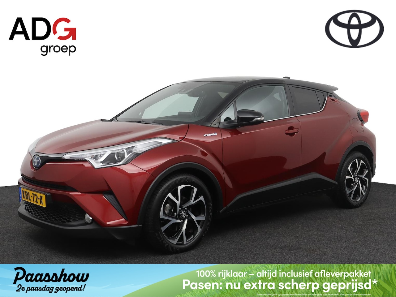 Toyota C-HR - 1.8 Hybrid Bi-Tone | Stoelverwarming | Trekhaak | Navigatie | Keyless | Parkeersensoren | - AutoWereld.nl