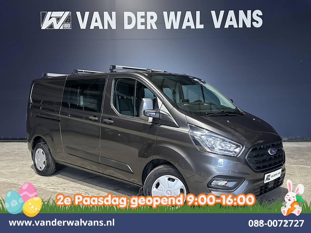 Ford Transit Custom - 2.0 TDCI 131pk L2H1 Dubbele Cabine Euro6 Airco | 6-Zits | Camera | LED | Apple Carplay | C - AutoWereld.nl