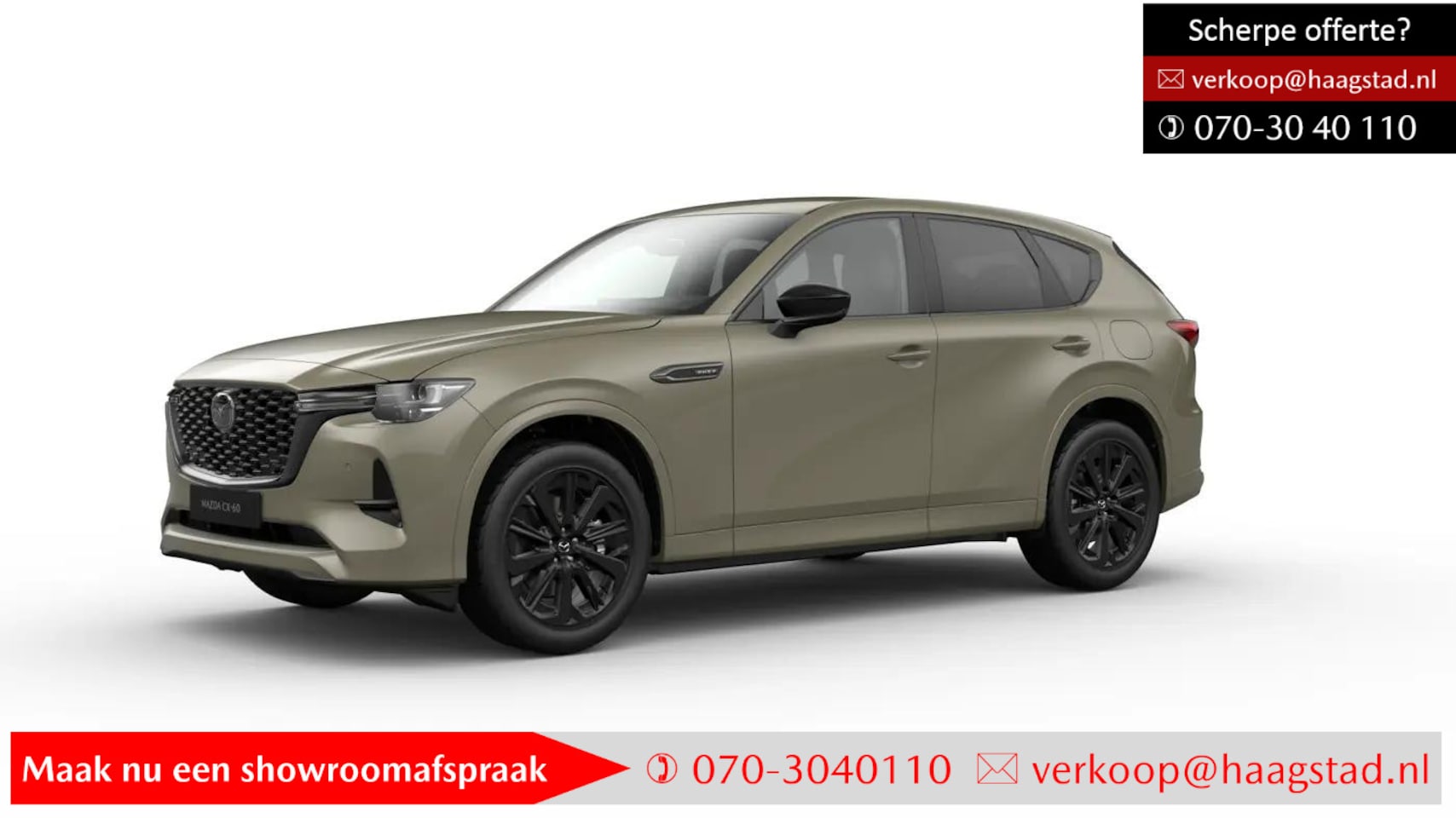 Mazda CX-60 - 2.5 e-SkyActiv PHEV Homura Bus. Ed. Haagstad netto deal! (huidige nieuwprijs €65.540) - AutoWereld.nl