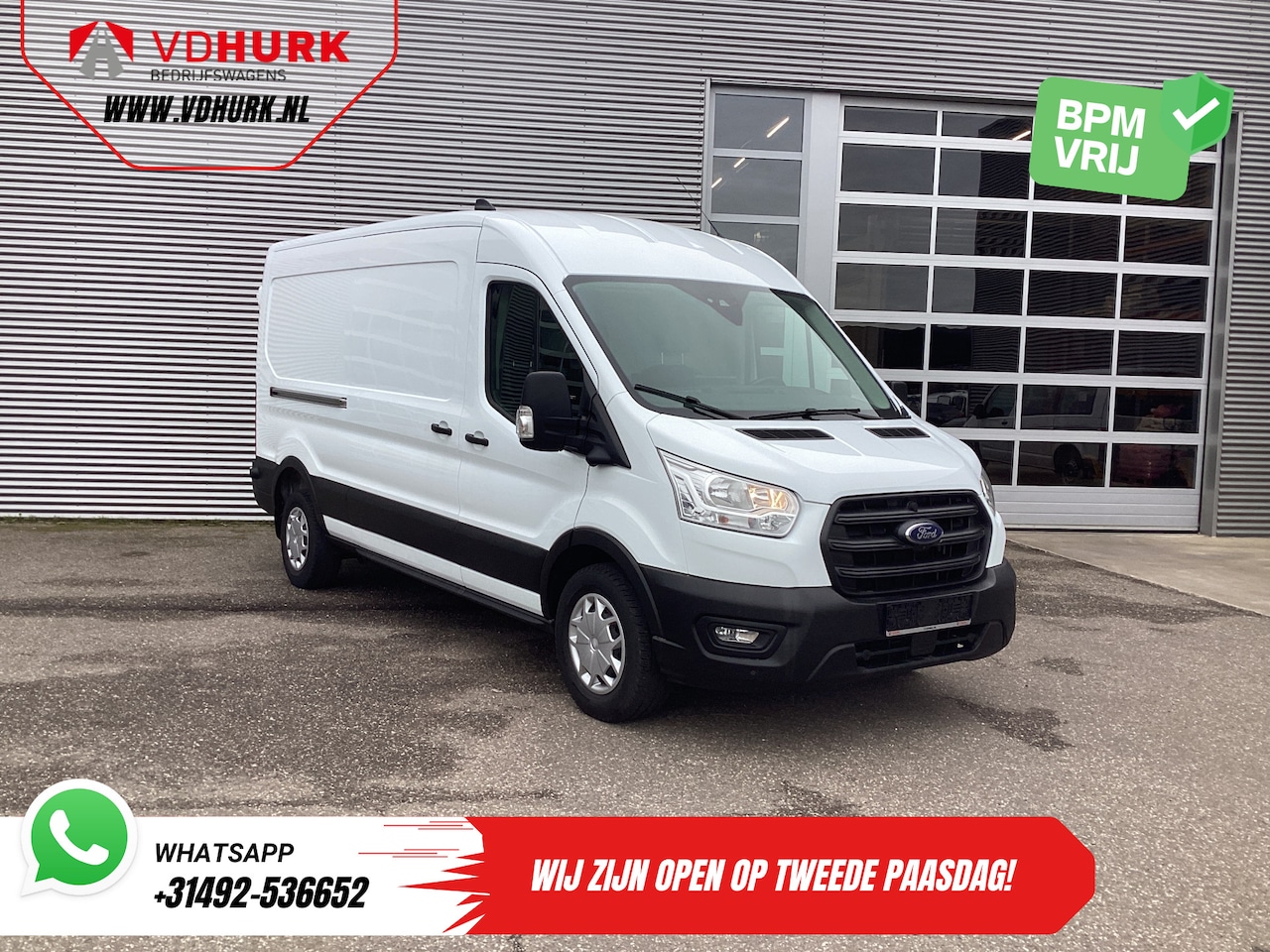 Ford Transit - 2.0 TDCI 130 pk Aut. L3H2 Trend 270Gr.Deuren/ Carplay/ 360 Camera/ PDC/ Climate/ Cruise - AutoWereld.nl