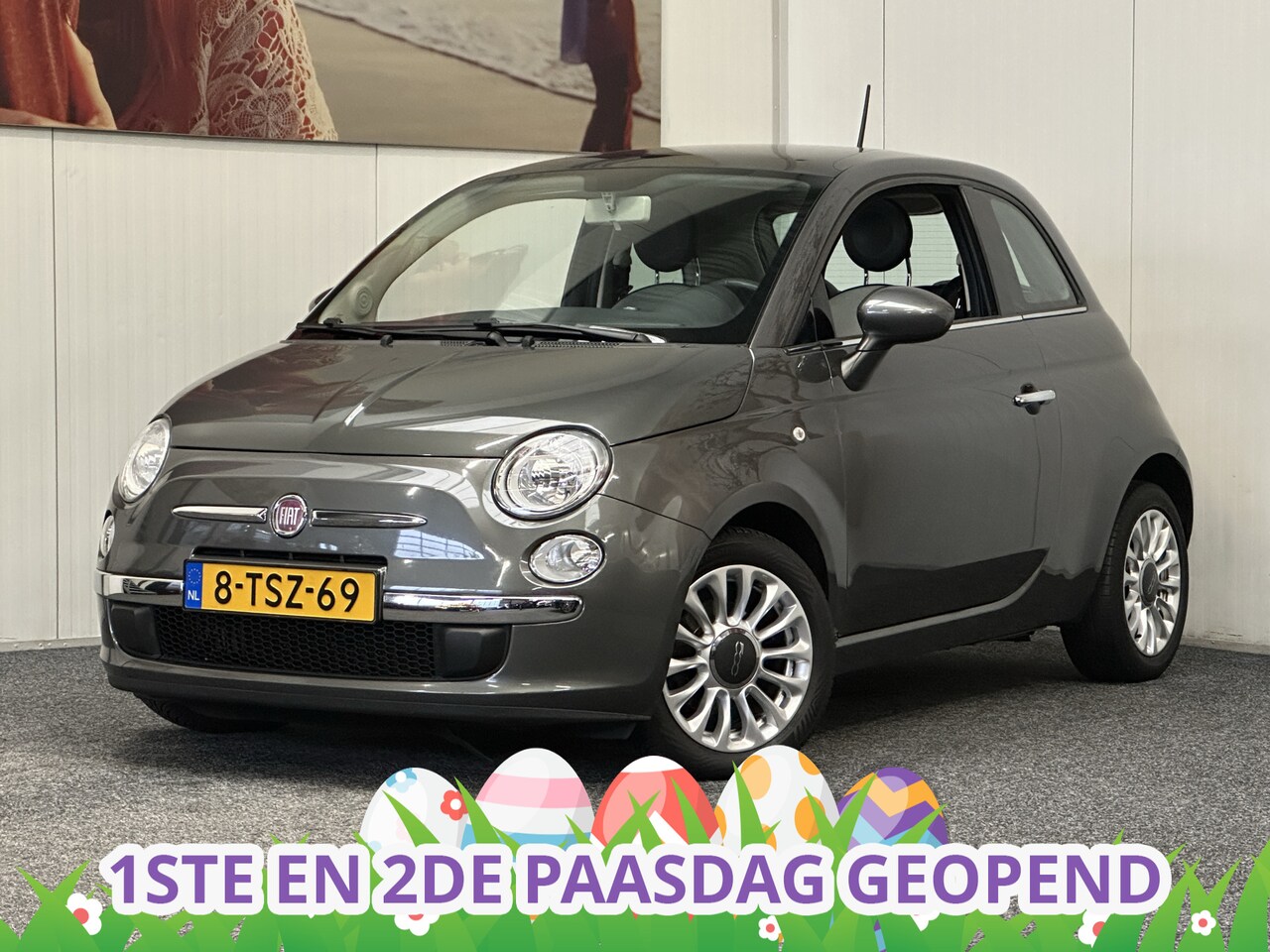 Fiat 500 - 0.9 TWIN AIR TURBO LOUNGE PANORAMADAK AIRCO PANORAMADAK BLUETOOTH TELEFOON MEDIA VOORBEREI - AutoWereld.nl